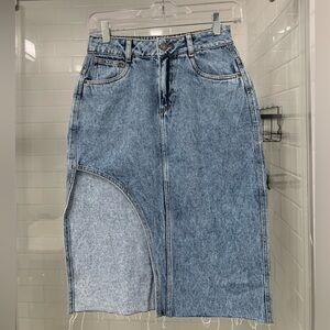 Navisi Asymmetrical Denim Skirt - NWT, Made in Colombia